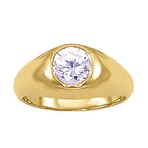 Platinum 1 CT Lab Diamond Mens Solitaire Ring