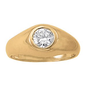 Mens 14K White Gold 1CT Lab Diamond Ring