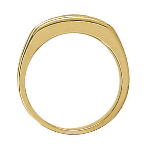 Mens 14K White Gold Lab Diamond Channel Band