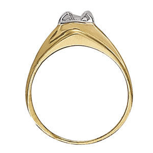 14K White Gold 1CT Lab Diamond Mens Ring