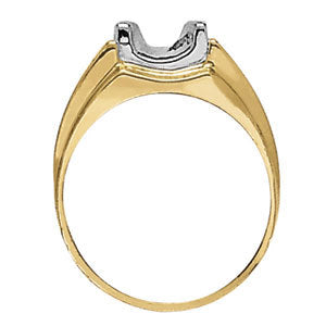 Mens 1CT Lab Diamond Solitaire Ring - 14K White Gold