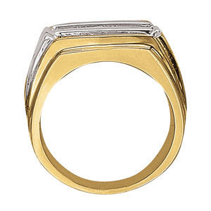 White Platinum Mens Diamond Channel Ring