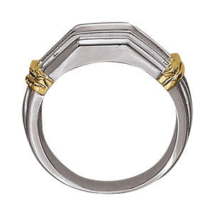 Mens Platinum Diamond Channel Wedding Band Ring