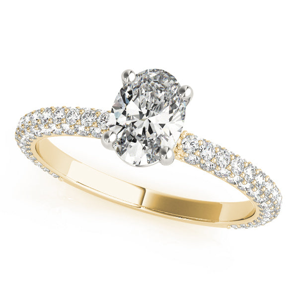 Oval Pave Diamond Engagement Ring