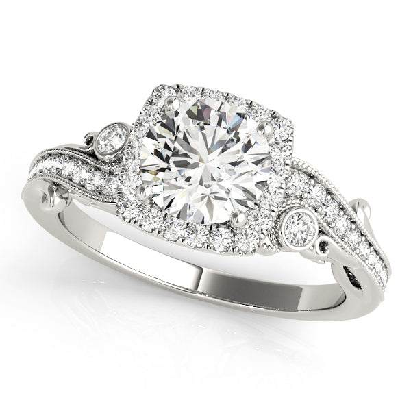 Style# 51001-E Halo Diamond Engagement Ring