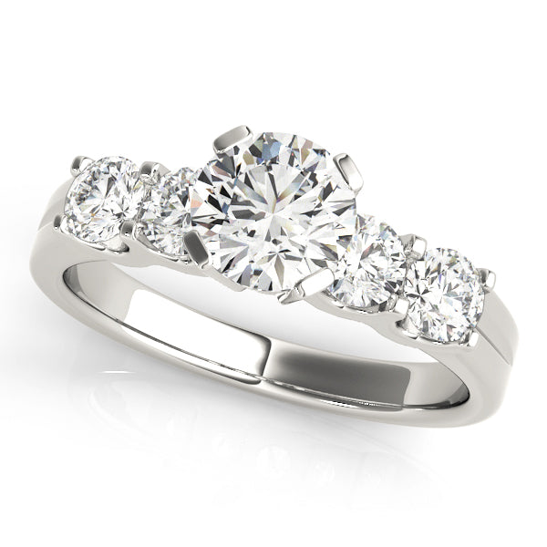 Single Row Diamond Engagement Ring