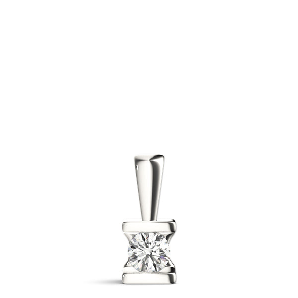 White Platinum 1.0ct Lab Diamond Pendant