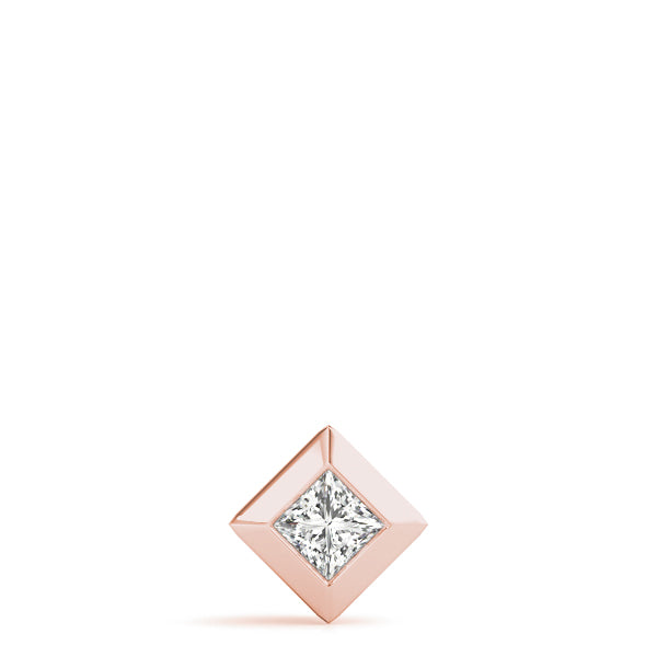 14K Rose Gold 1.35ct Square Diamond Pendant