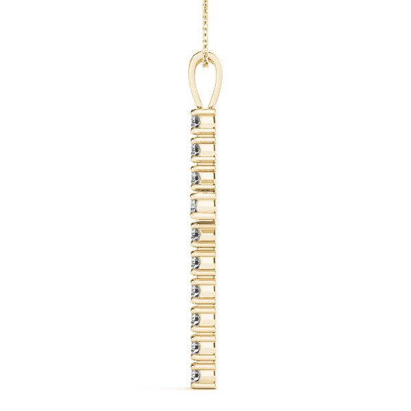 Yellow Gold Diamond Cross Pendant | Religious Jewelry