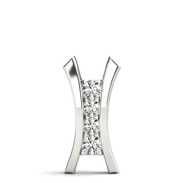 White Platinum Lab Diamond Multi-Stone Pendant