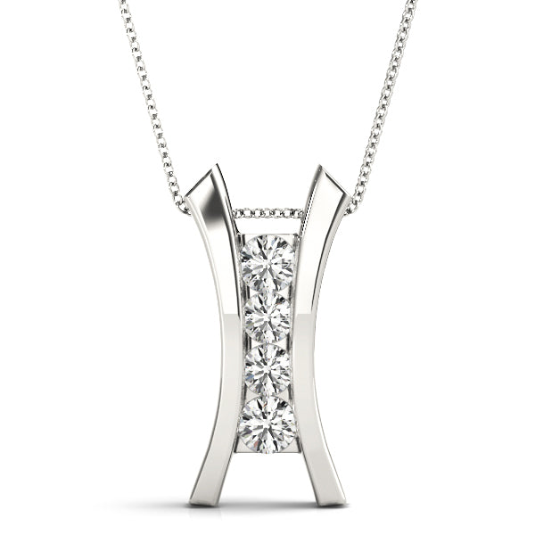 14K White Gold Lab Diamond Fashion Pendant