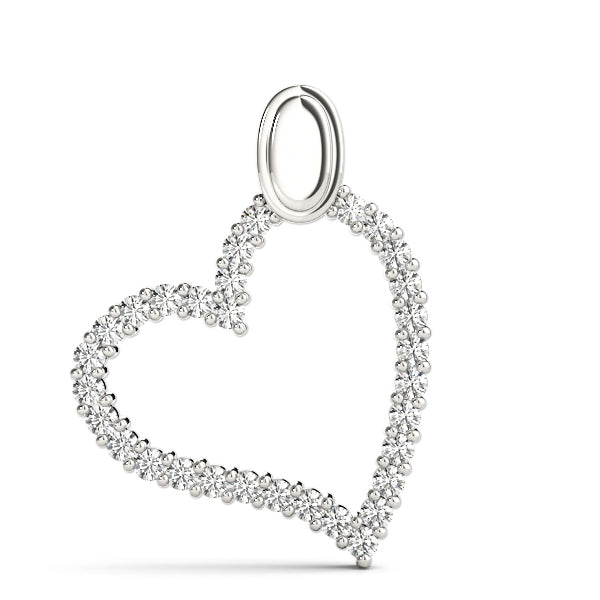 14K White Gold Diamond Cluster Pendant