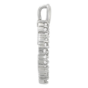 White Platinum Diamond Heart Pendant
