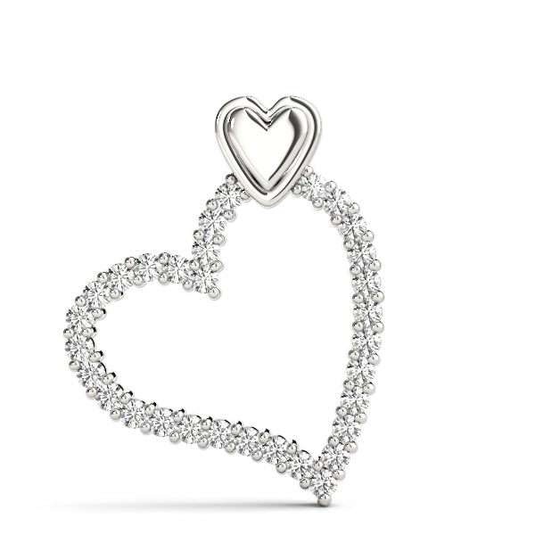Platinum 1ctw Round Diamond Fashion Pendant