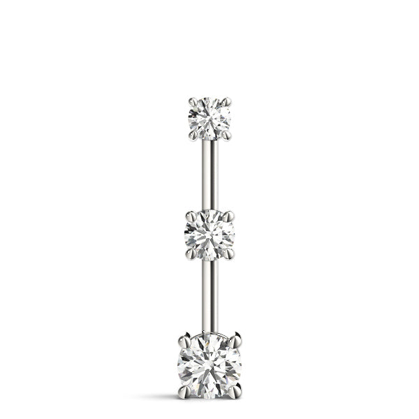 3-Stone Lab Diamond 18K White Gold Pendant