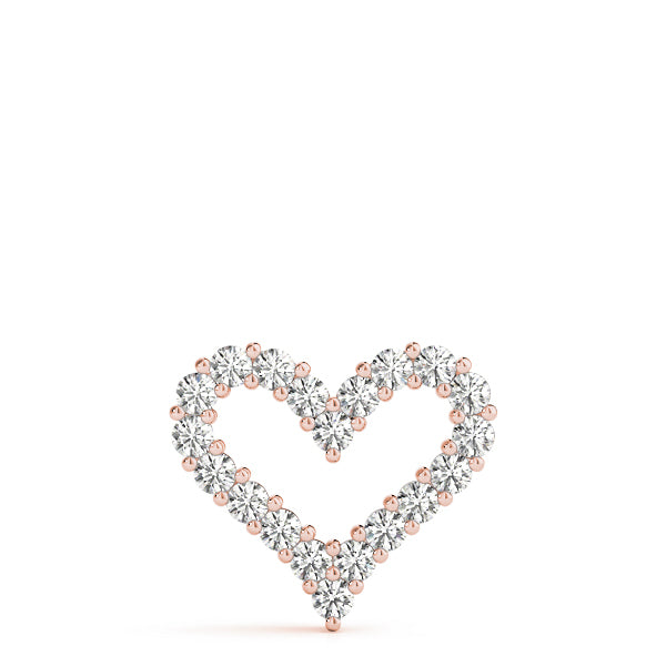 Rose Gold Lab Diamond Heart Pendant Jewelry