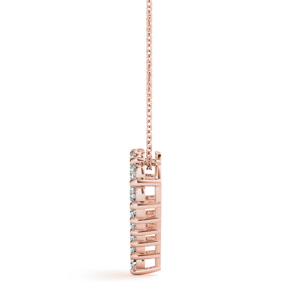 Rose Gold 1 CT Diamond Fashion Pendant Necklace