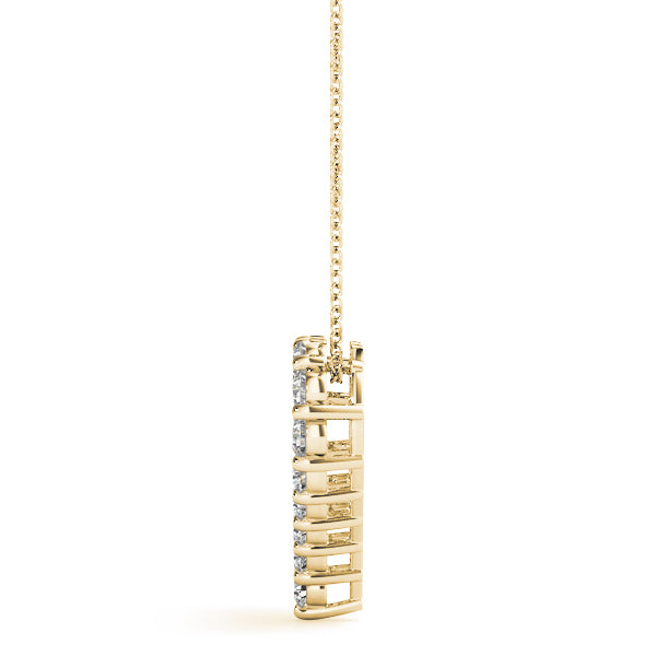 18K Yellow Gold Multi-Diamond Heart Pendant