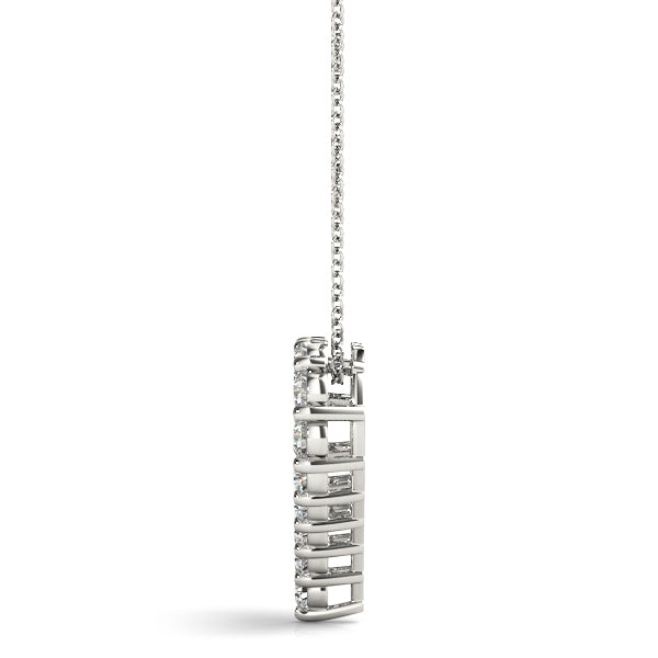 White Gold Lab Diamond Heart Pendant