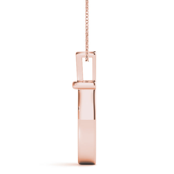 3-Stone Rose Gold Diamond Pendant