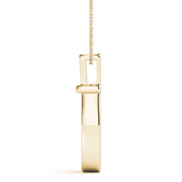 18K Yellow Gold Lab Diamond 3-Stone Pendant