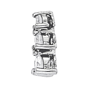 18K White Gold Lab Diamond 3-Stone Pendant