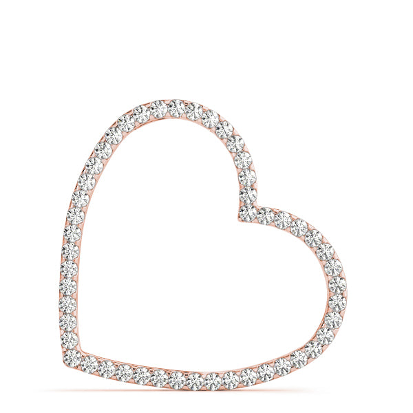 18K Rose Gold Multi-Diamond Heart Pendant