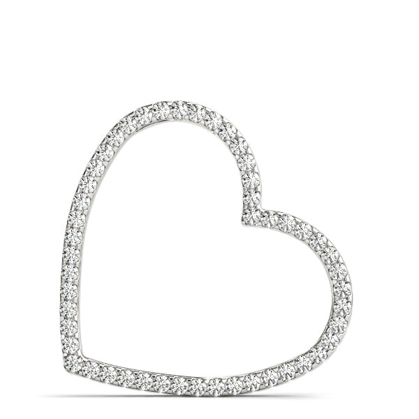 Lab Diamond Heart Pendant in Fine Gold