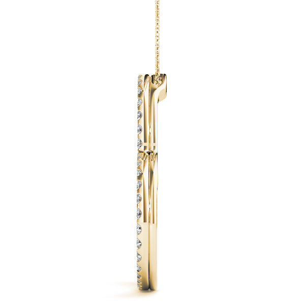 14K Yellow Gold Multi-Diamond Heart Pendant