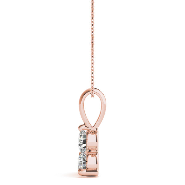 18K Rose Gold Lab Diamond Pendant