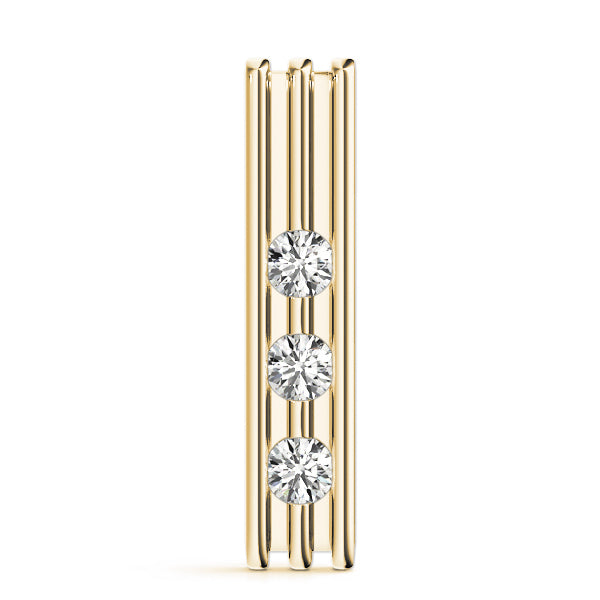 14K Yellow Gold Lab Diamond 3-Stone Pendant