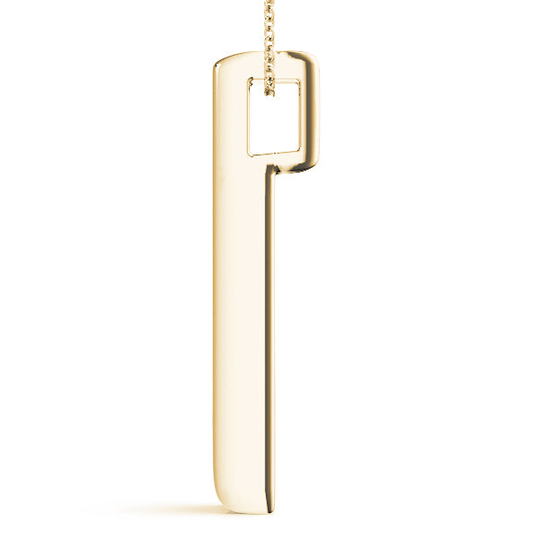 14K Yellow Gold Lab Diamond 3-Stone Pendant