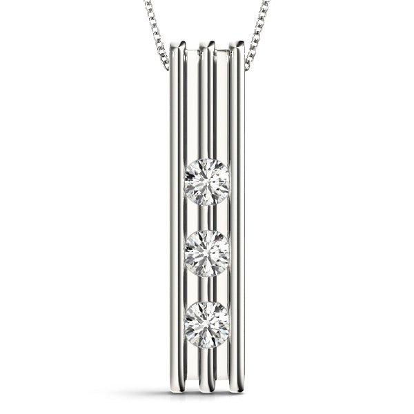 3-Stone Lab Diamond Pendant