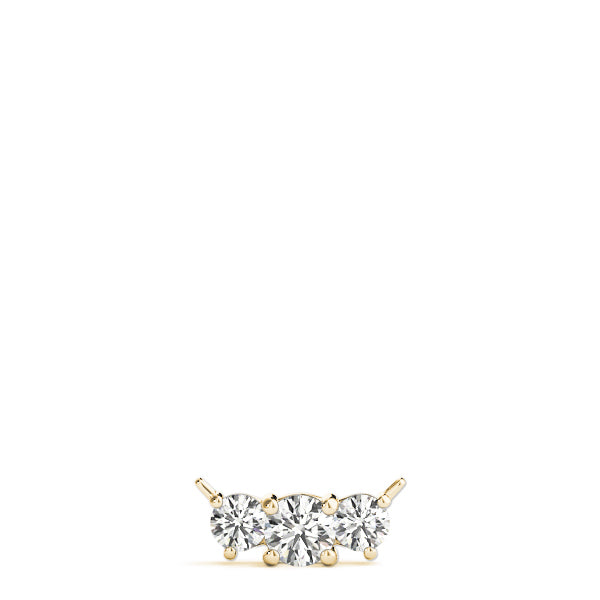 14K Yellow Gold Lab Diamond 3-Stone Pendant