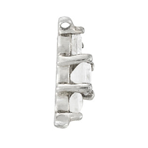 18K White Gold Lab Diamond 3-Stone Pendant