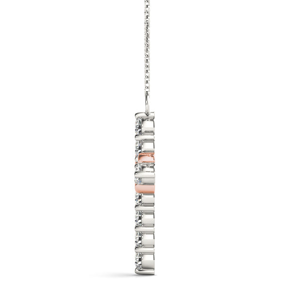 Rose Gold Diamond Cross Pendant | Religious Jewelry