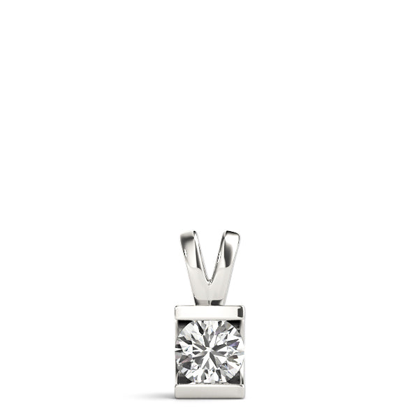1 CT Platinum Round Diamond Solitaire Pendant