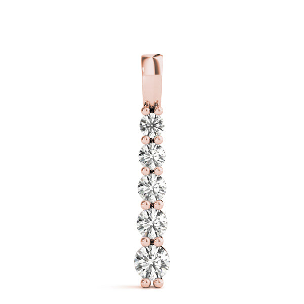 14K Rose Gold Lab Diamond Pendant