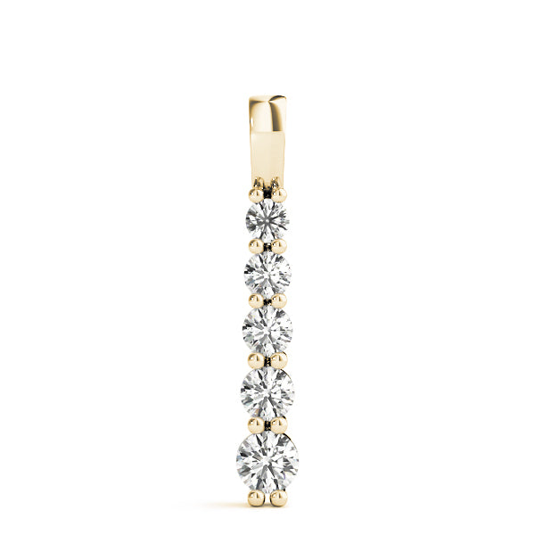 14K Yellow Gold Lab Diamond Pendant