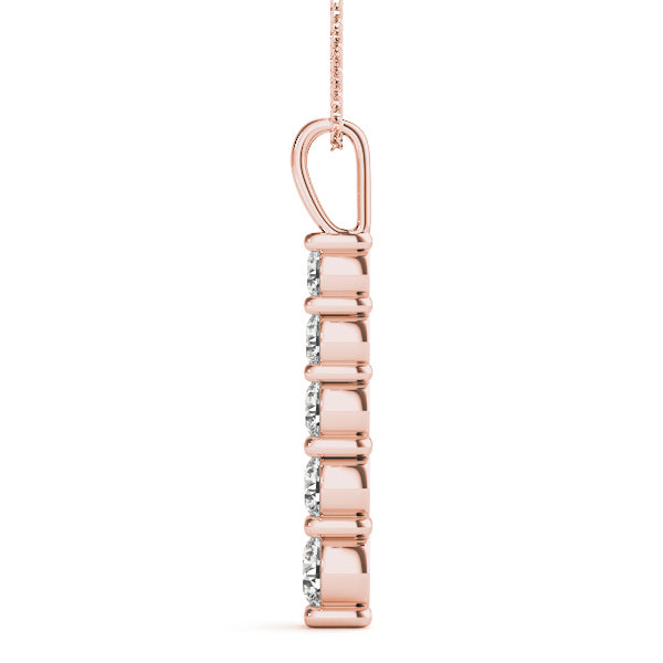 14K Rose Gold Lab Diamond Pendant
