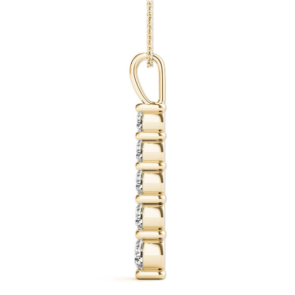 14K Yellow Gold Lab Diamond Pendant