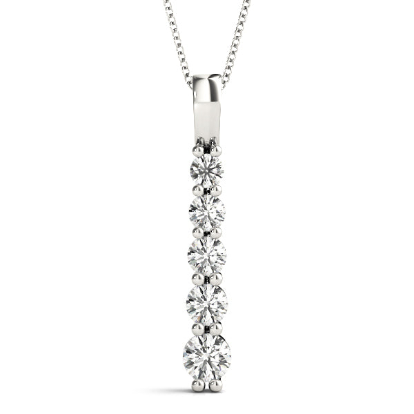 18K White Gold Lab Diamond Pendant