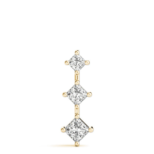 18K Yellow Gold Lab Diamond 3-Stone Pendant