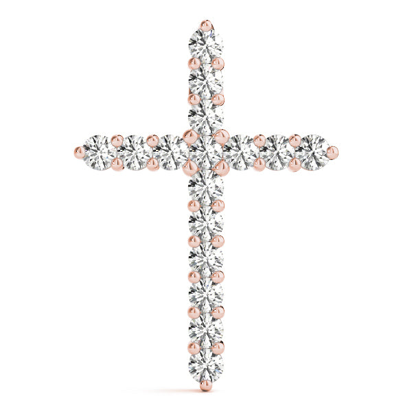 14K Rose Gold Multi-Diamond Fashion Pendant