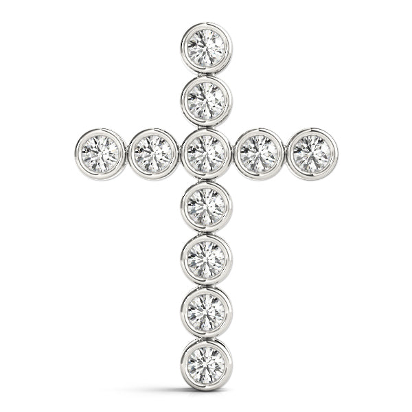 White Gold Diamond Cross Pendant | Religious Jewelry