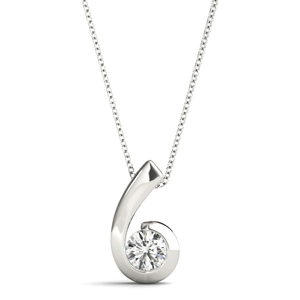 18K White Gold 0.5CT Lab Diamond Pendant