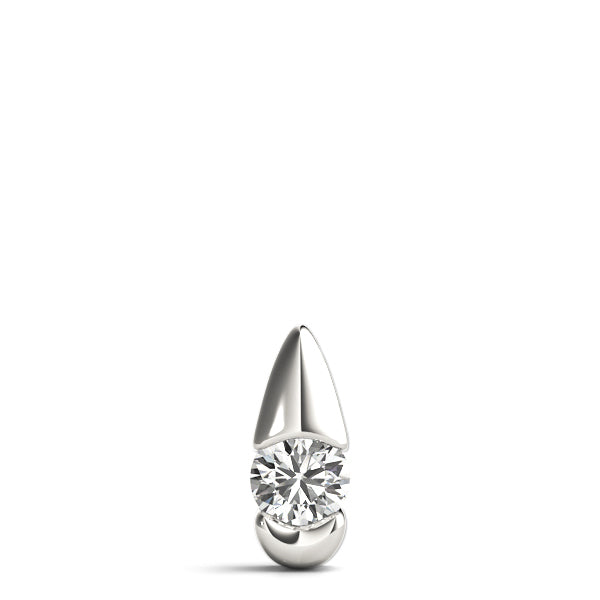 1/2 CT Platinum Round Diamond Solitaire Pendant
