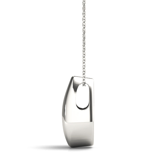 Platinum White Lab Diamond 3-Stone Pendant