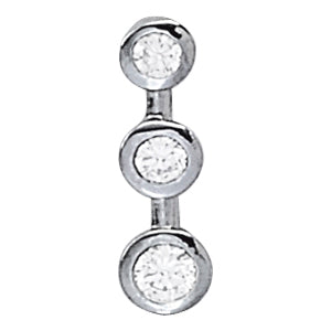 Platinum 0.35ctw Round Diamond Three Stone Pendant