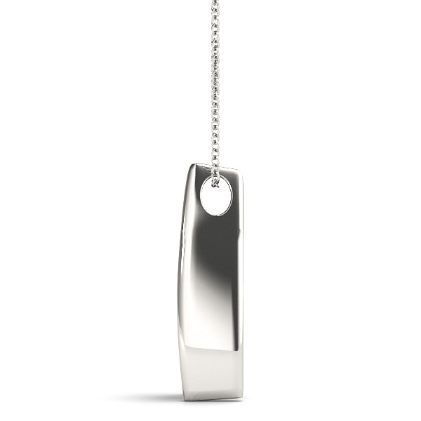14K White Gold 0.35ctw Lab Diamond 3-Stone Pendant